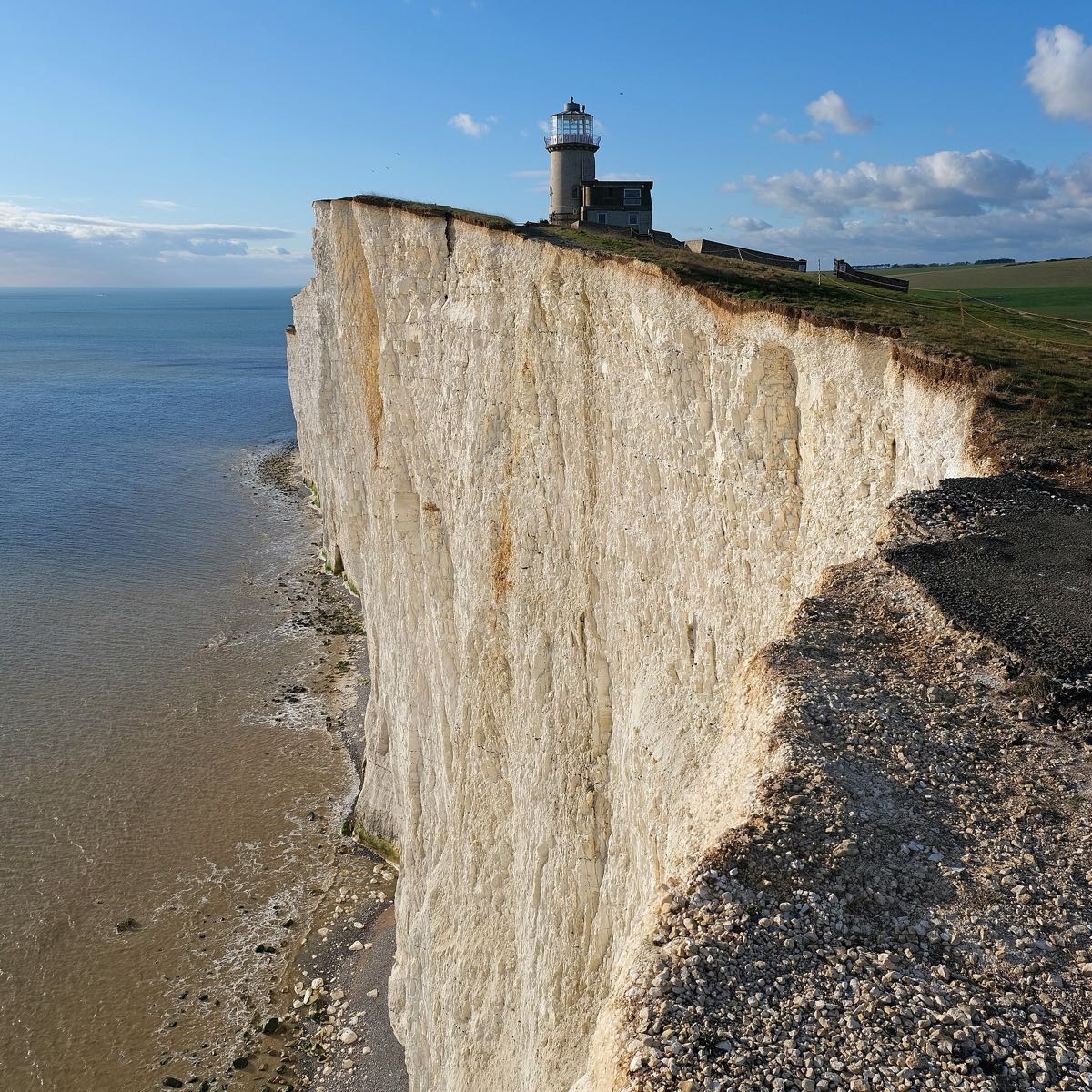 Belle Tout lighthouse and the Seven Sisters chalk cliffs