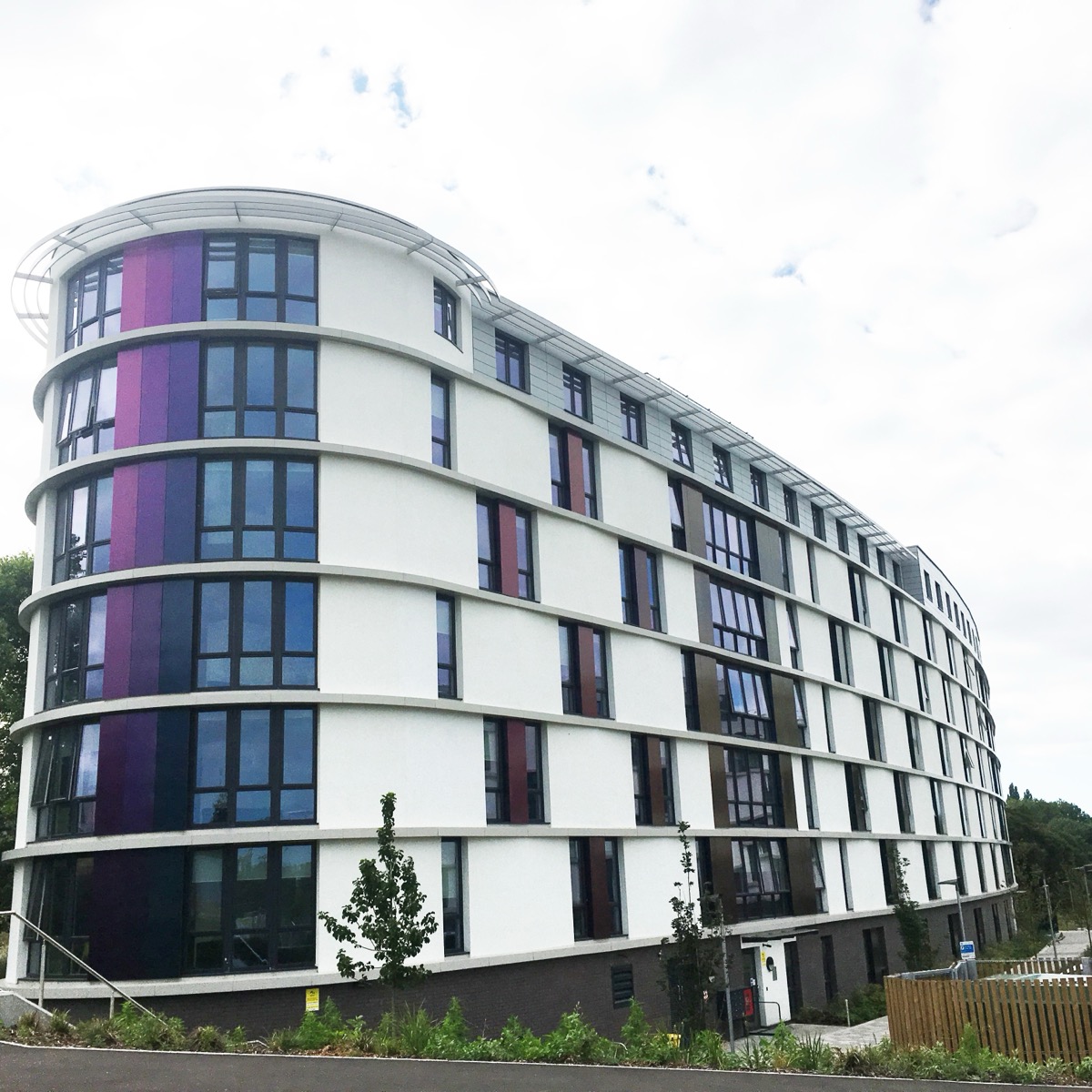 Exterior of a UK student accommodation building