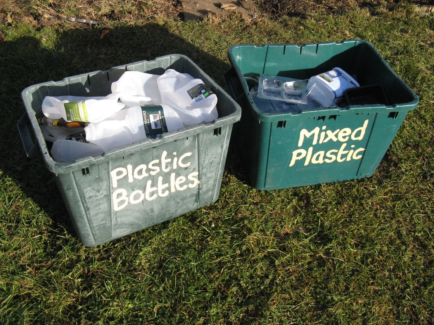 UK household recycling bins