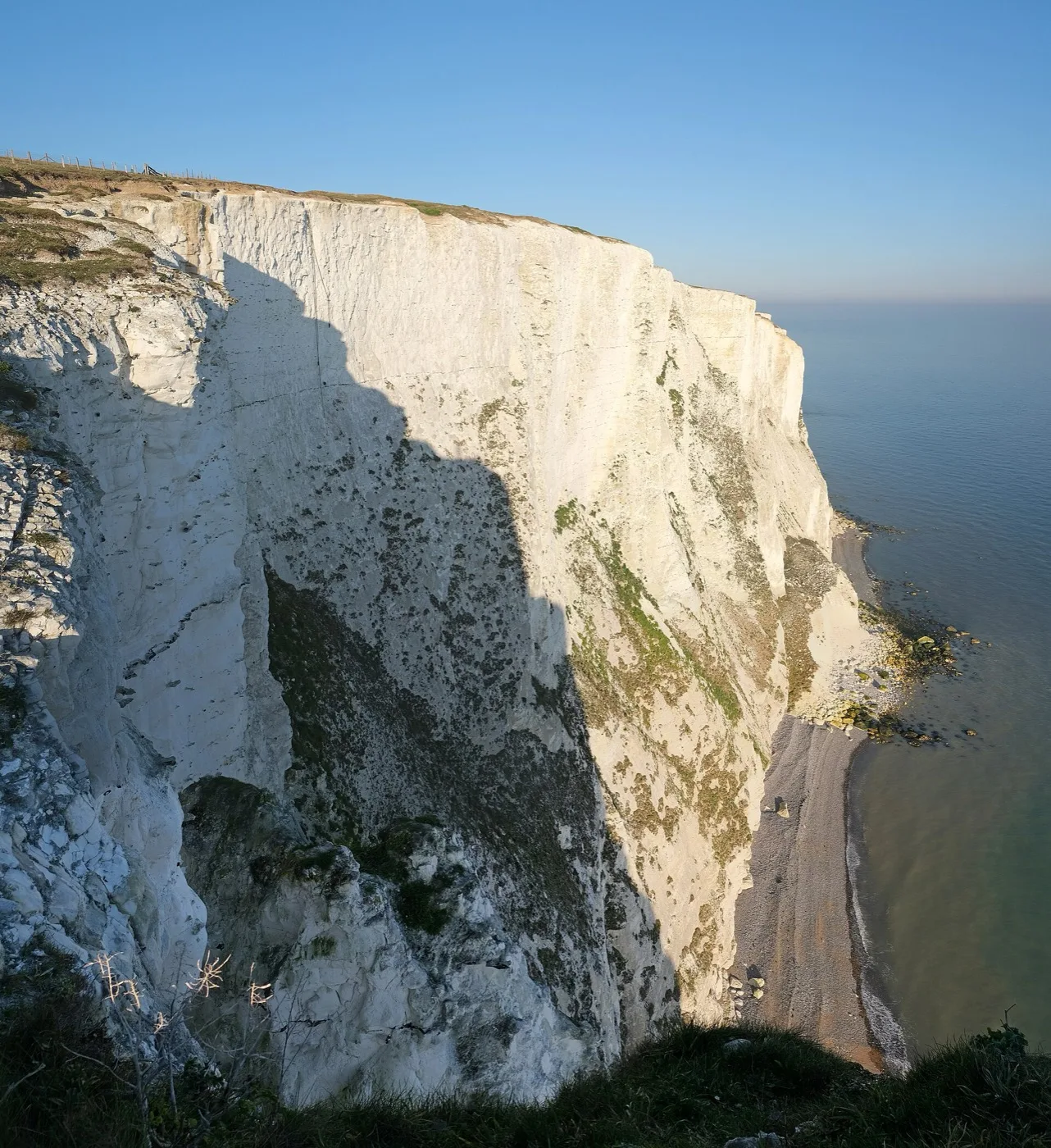 A close-up view of the White Cliffs of Dover